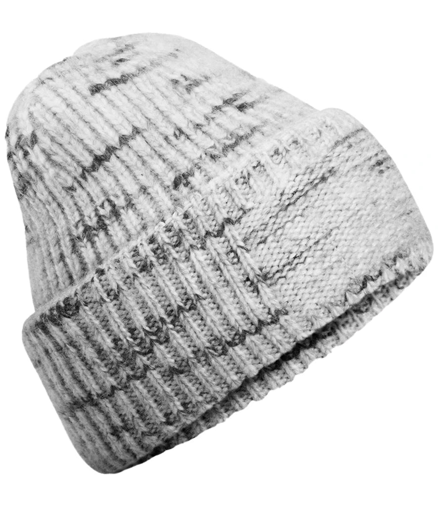 Beechfield BB330R Chunky Knitted Patch Beanie in Cloudy Haze