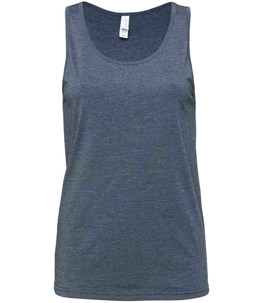 Bella+Canvas CV3480 Canvas Unisex Jersey Tank Top in Heather Navy