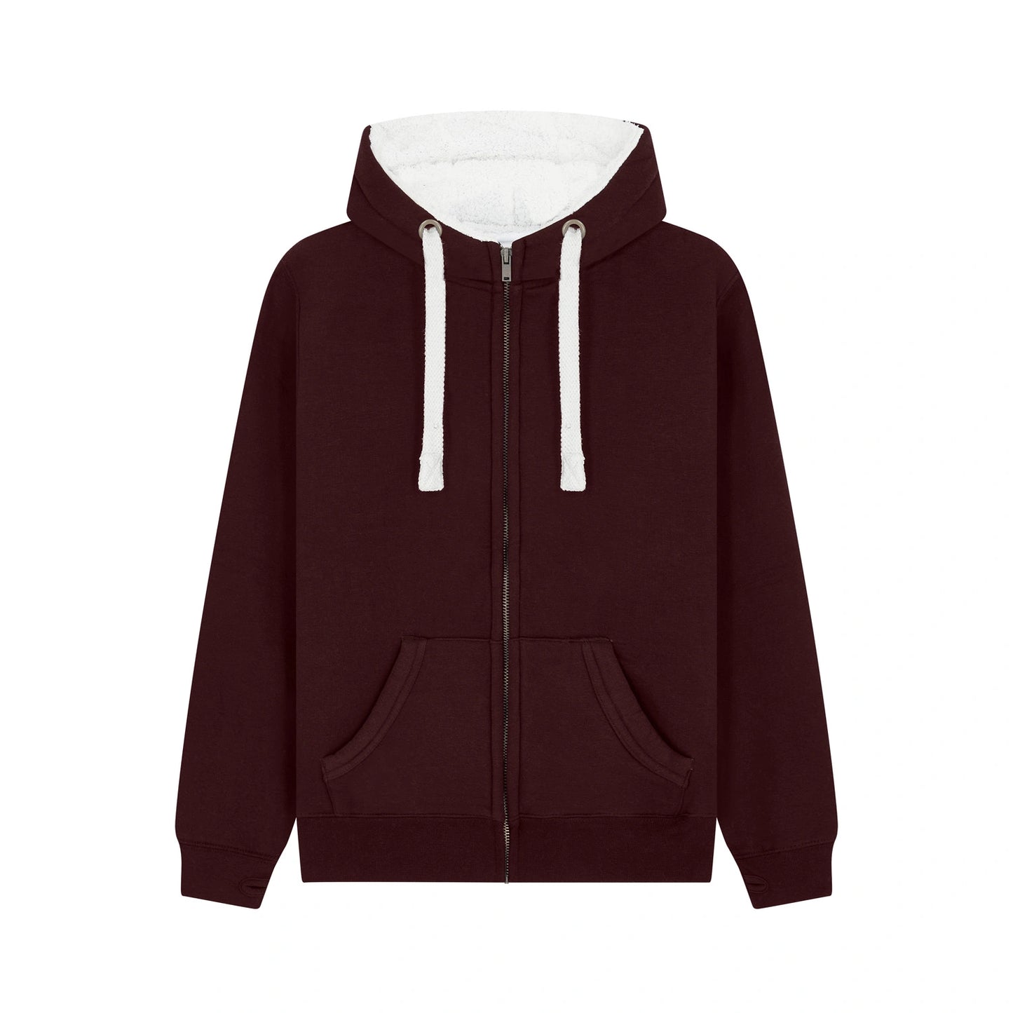 Cottonridge F15 Venus Sherpa Fleece Zip Hoodie — Maroon