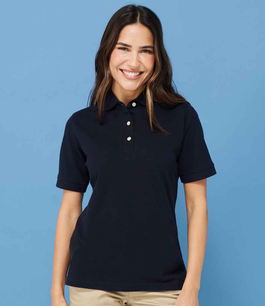 Henbury H121 Ladies Classic Cotton Piqué Polo Shirt in Navy