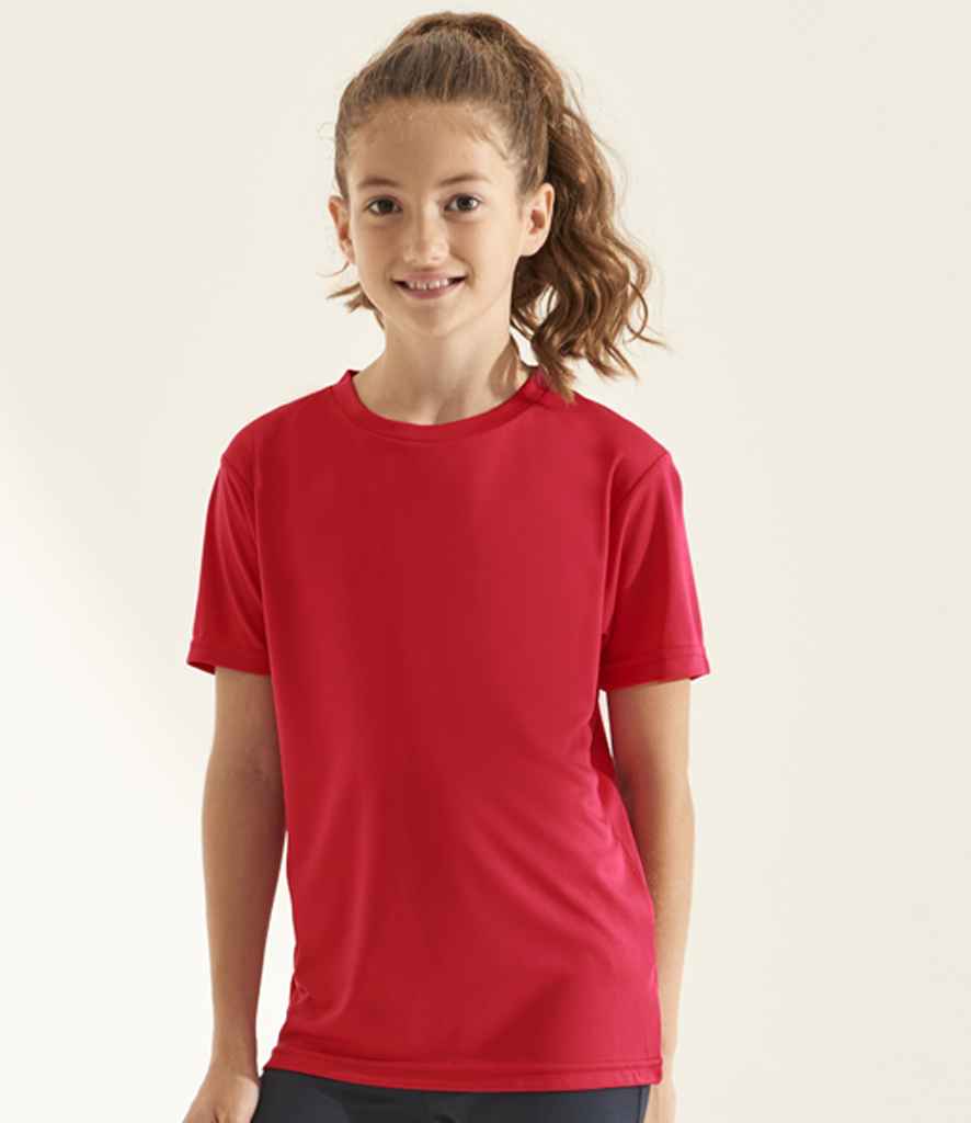 Just Cool JC020B Kids Cool Smooth T-Shirt in Red