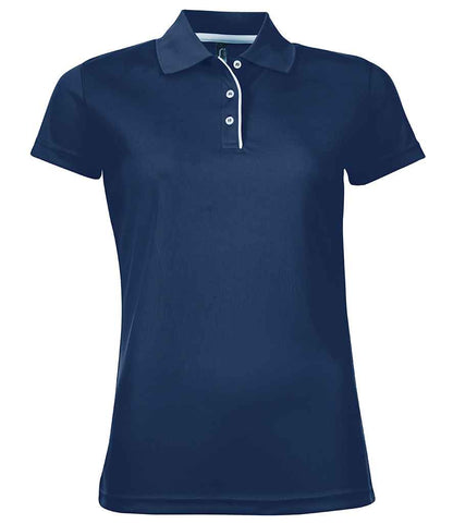 SOLS 01179 Ladies Performer Piqué Polo Shirt in French Navy