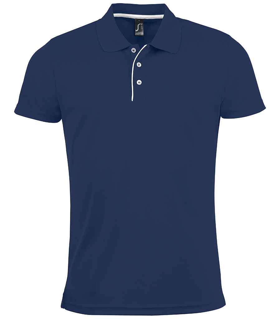 SOLS 01180 Performer Piqué Polo Shirt in French Navy