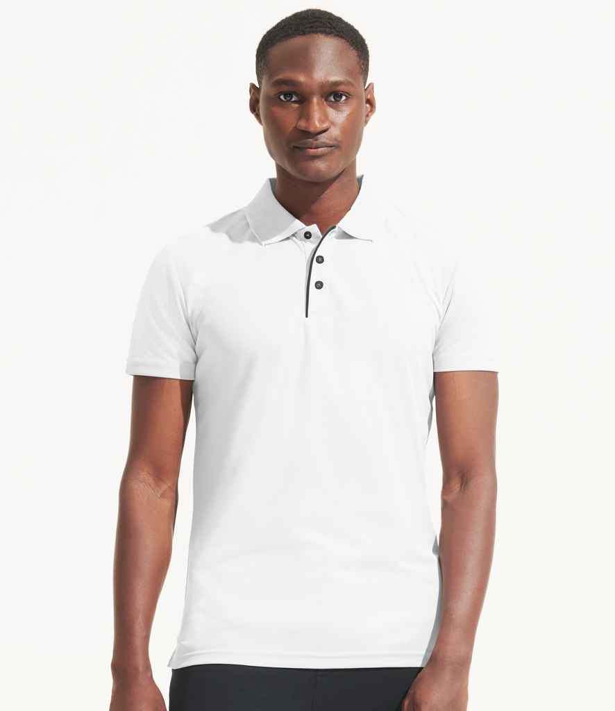 SOLS 01180 Performer Piqué Polo Shirt in White