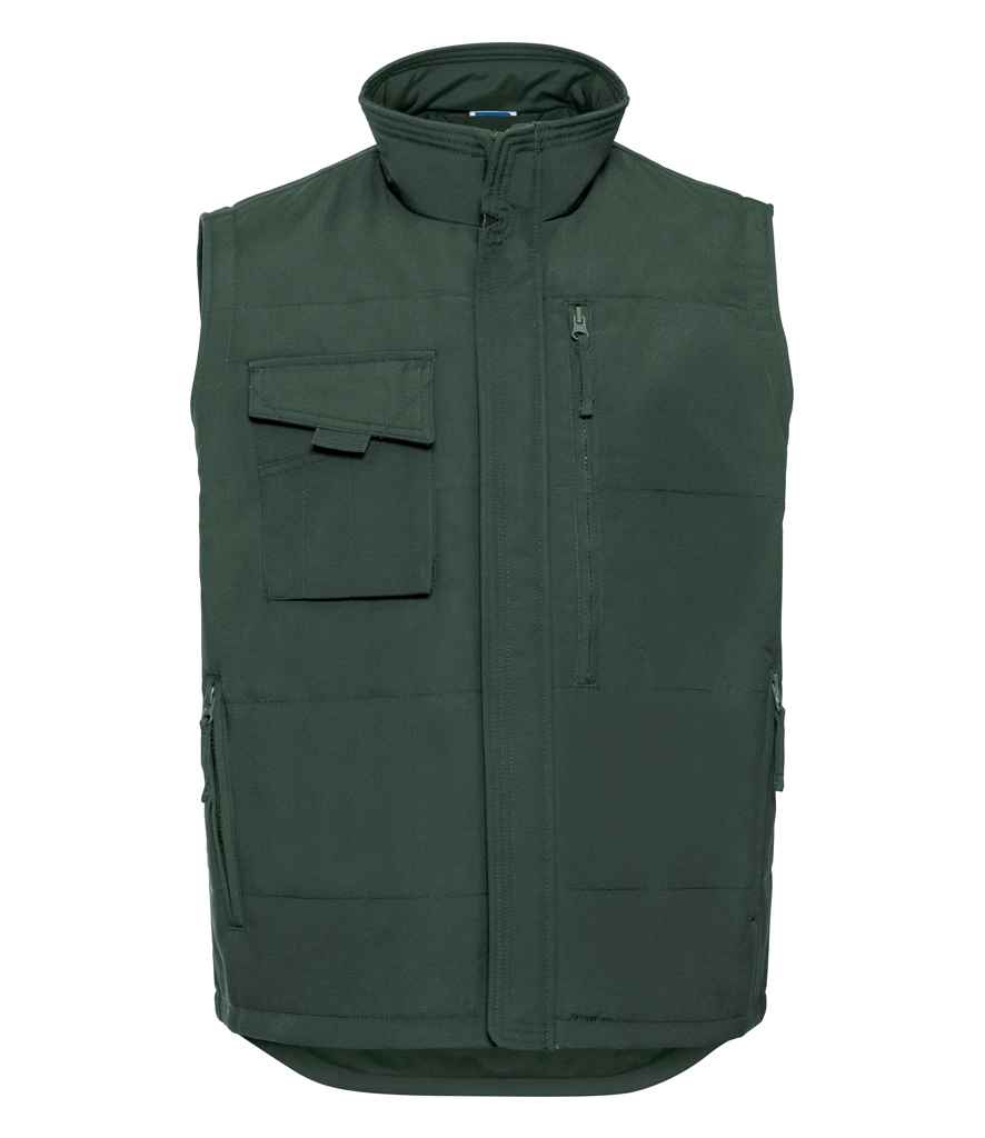 Russell Athletic 014M Russell Athletic Gilet in Bottle Green