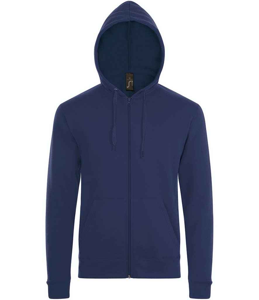 SOLS 01714 Stone Zip Hooded Sweatshirt in French Navy