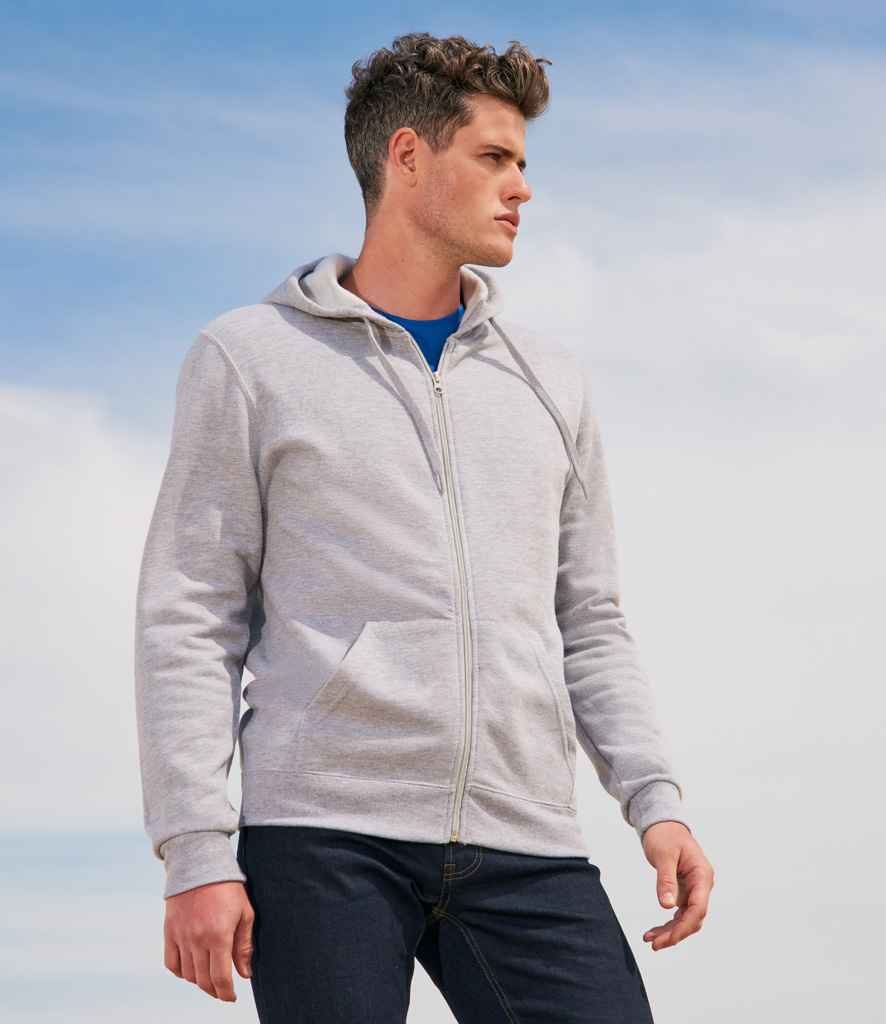 SOLS 01714 Stone Zip Hooded Sweatshirt in Grey Marl