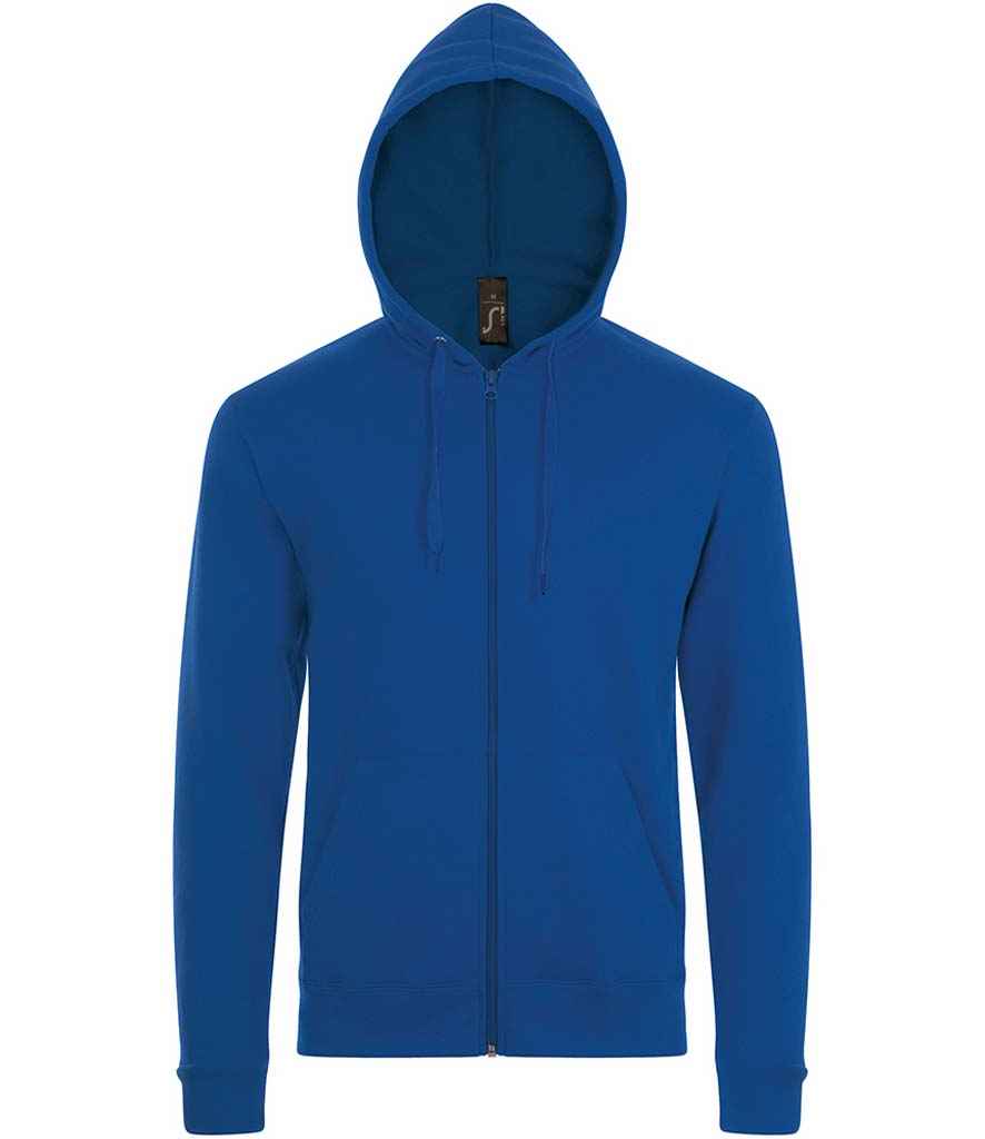 SOLS 01714 Stone Zip Hooded Sweatshirt in Royal Blue