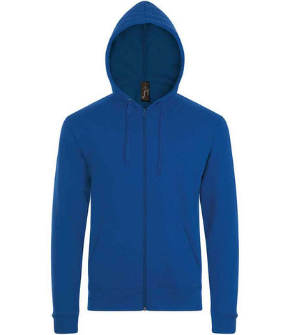 SOLS 01714 Stone Zip Hooded Sweatshirt in Royal Blue