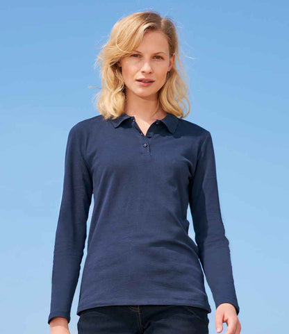 SOLS 02083 SOL'S Ladies Perfect Long Sleeve Piqué Polo Shirt