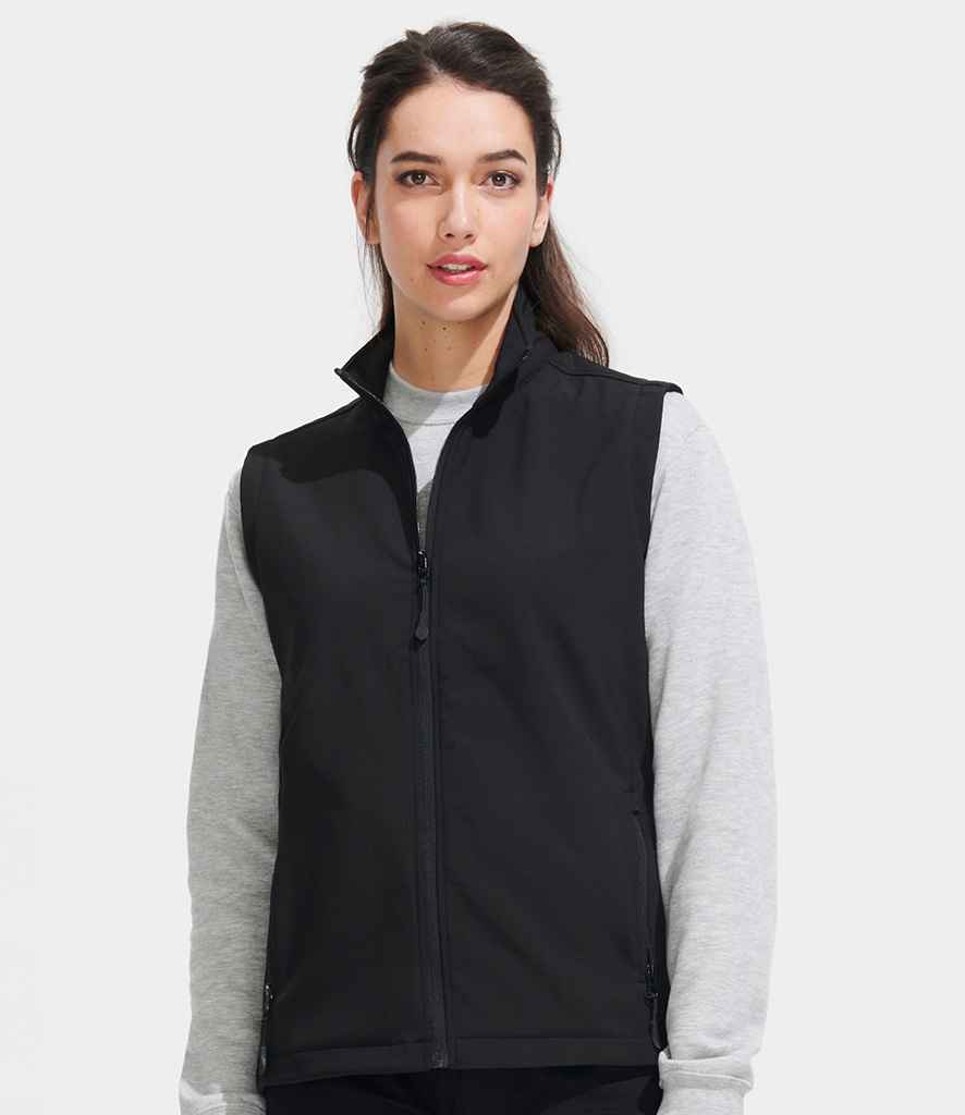 SOLS 02888 SOL'S Ladies Race Soft Shell Bodywarmer in Black