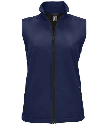 SOLS 02888 SOL'S Ladies Race Soft Shell Bodywarmer in French Navy