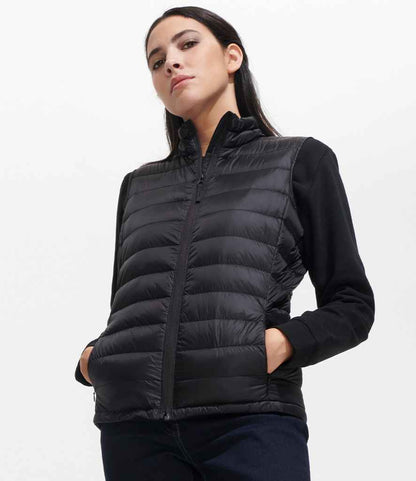 SOLS 02890 SOL'S Ladies Wilson Lightweight Padded Bodywarmer in Black