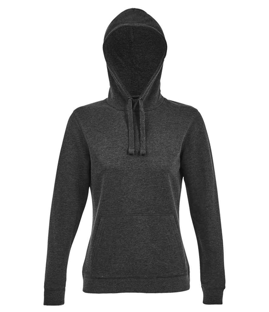 SOLS 03103 Ladies Spencer Hooded Sweatshirt in Charcoal Marl