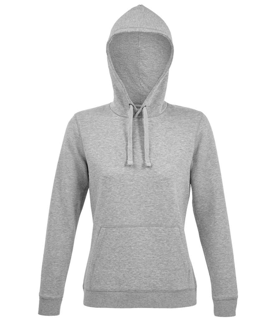 SOLS 03103 Ladies Spencer Hooded Sweatshirt in Grey Marl