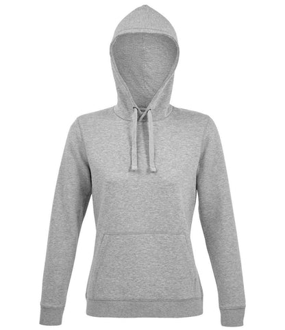SOLS 03103 Ladies Spencer Hooded Sweatshirt in Grey Marl