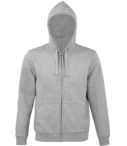 SOLS 03105 Spike Full Zip Hooded Sweatshirt in Grey Marl