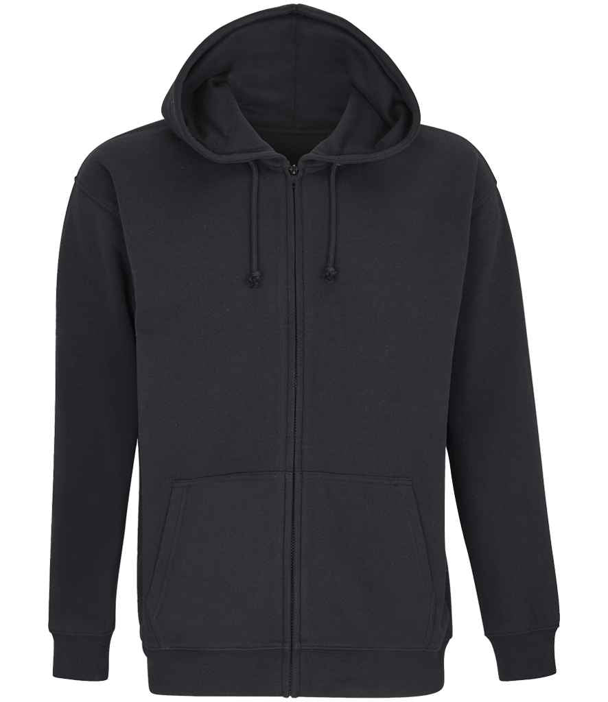 SOLS 03812 Carter Full Zip Hoodie in Black