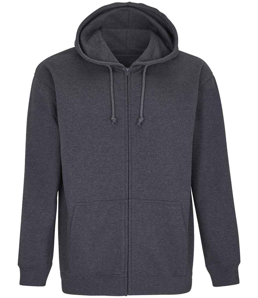 SOLS 03812 Carter Full Zip Hoodie in Charcoal Marl