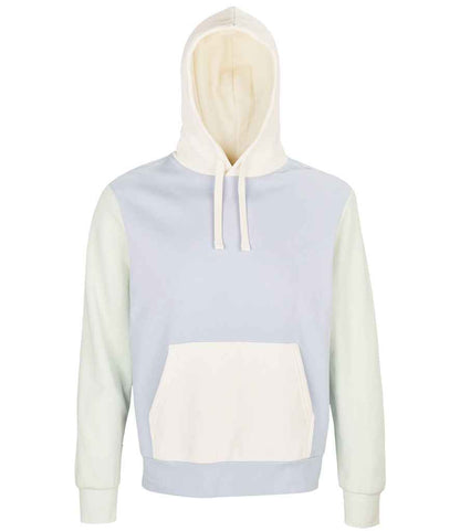 SOLS 03818 Collins Organic Contrast Hoodie in Creamy Blue