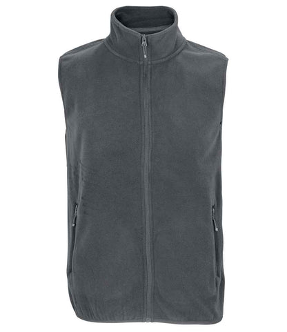 SOLS 03822 SOL'S Unisex Factor Recycled Micro Fleece Bodywarmer in Charcoal