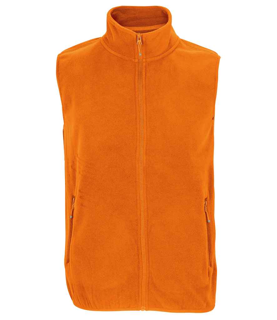 SOLS 03822 SOL'S Unisex Factor Recycled Micro Fleece Bodywarmer in Orange