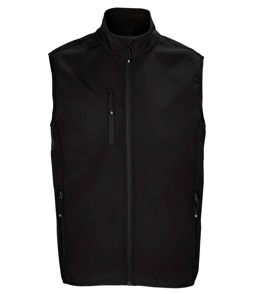 SOLS 03825 SOL'S Falcon Recycled Soft Shell Bodywarmer in Black