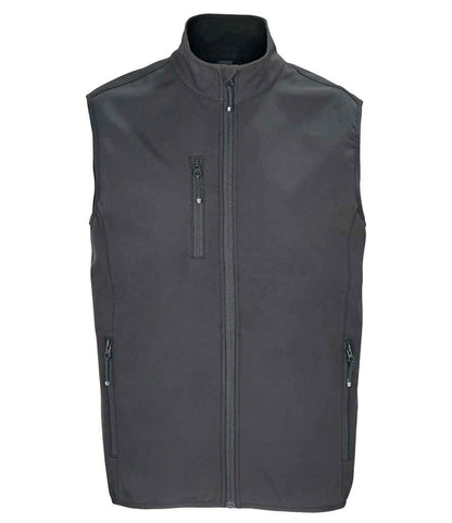 SOLS 03825 SOL'S Falcon Recycled Soft Shell Bodywarmer in Charcoal
