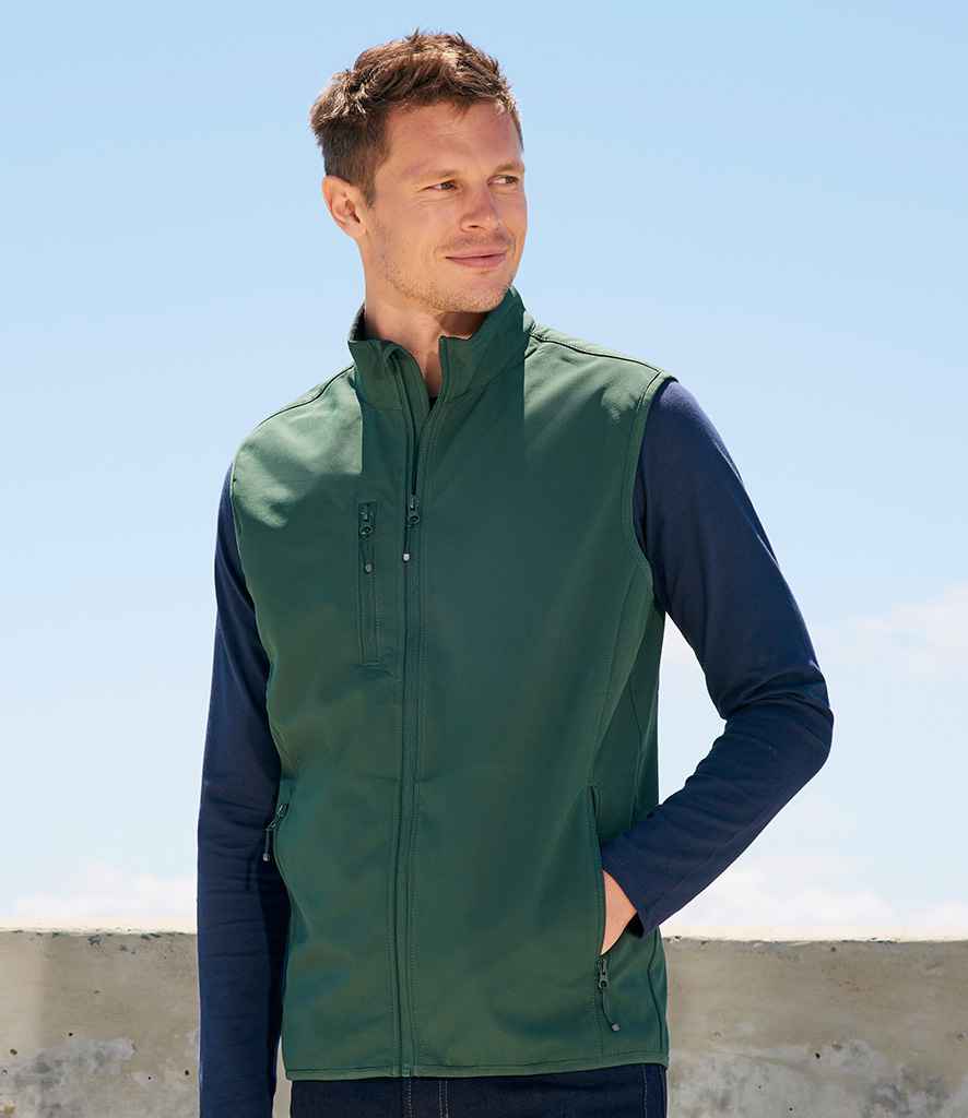 SOLS 03825 SOL'S Falcon Recycled Soft Shell Bodywarmer in Forest Green
