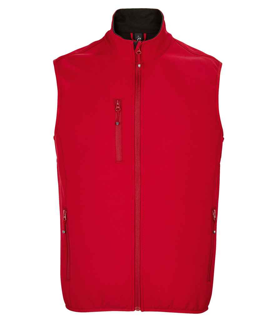 SOLS 03825 SOL'S Falcon Recycled Soft Shell Bodywarmer in Pepper Red