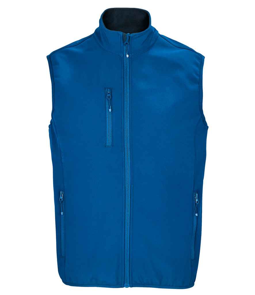 SOLS 03825 SOL'S Falcon Recycled Soft Shell Bodywarmer in Royal Blue
