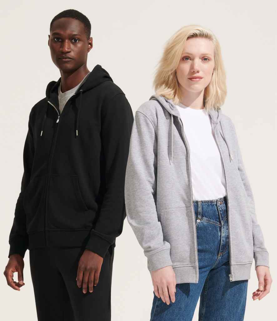 SOLS 04237 Calipso Full Zip Hoodie in Black
