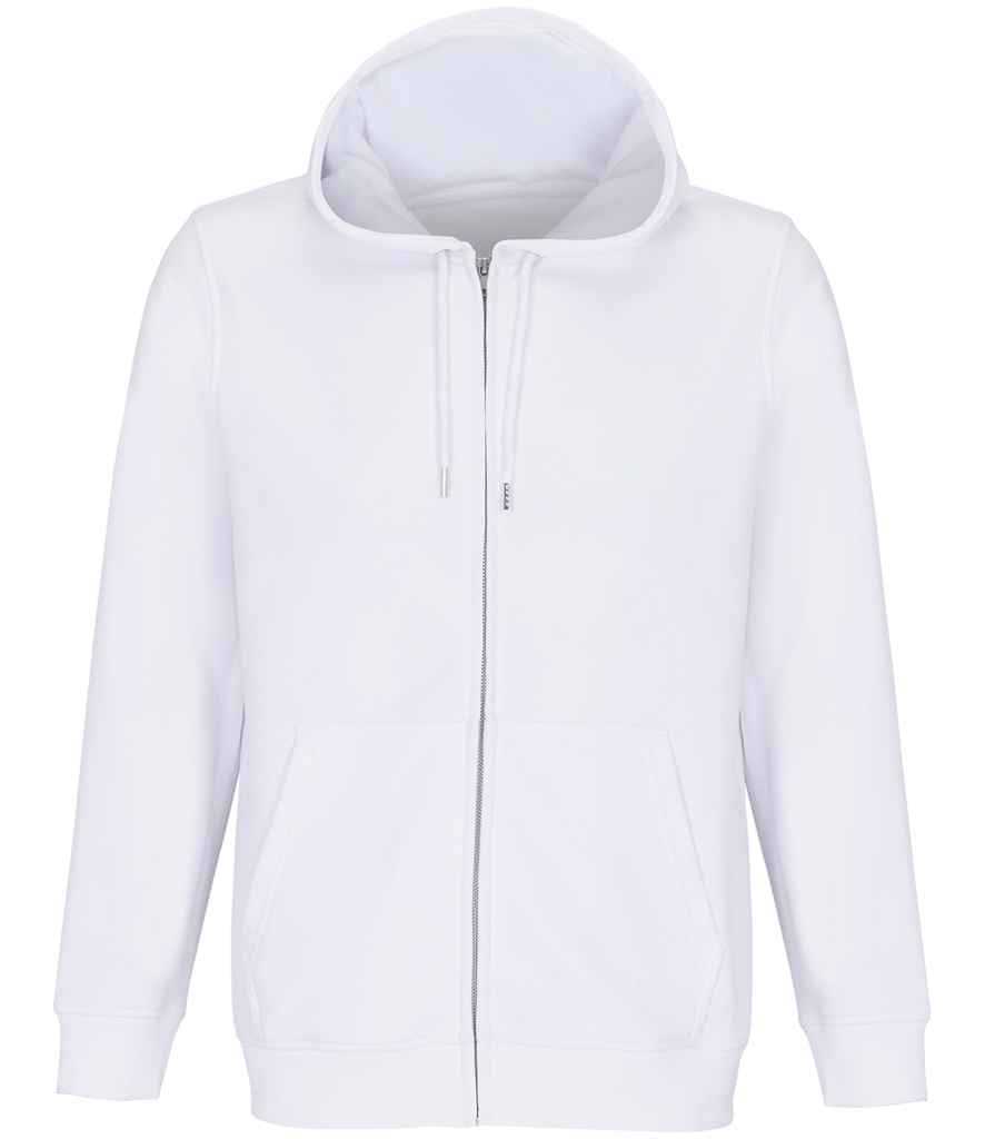 SOLS 04237 Calipso Full Zip Hoodie in White