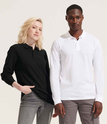 SOLS 04241 SOL'S Unisex Planet Long Sleeve Piqué Polo Shirt