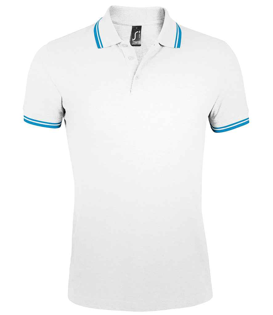 SOLS 10577 SOL'S Pasadena Tipped Cotton Piqué Polo Shirt