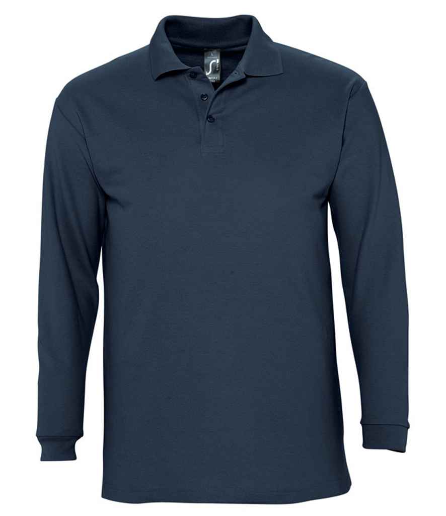 SOLS 11353 SOL'S Winter II Long Sleeve Cotton Piqué Polo Shirt