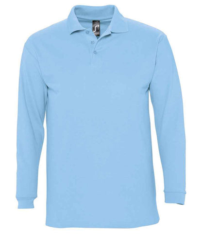 SOLS 11353 SOL'S Winter II Long Sleeve Cotton Piqué Polo Shirt