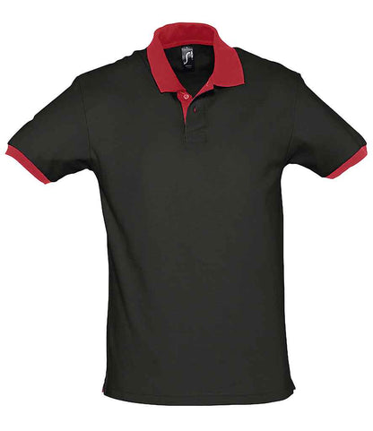 SOLS 11369 SOL'S Prince Contrast Cotton Piqué Polo Shirt