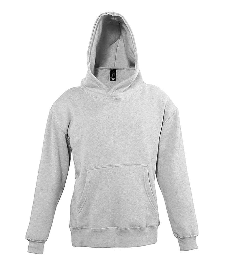 SOLS 13255 Kids Slam Hooded Sweatshirt in Grey Marl