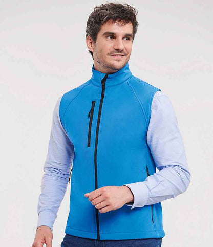 Russell Athletic 141M Russell Athletic Soft Shell Gilet in Azure