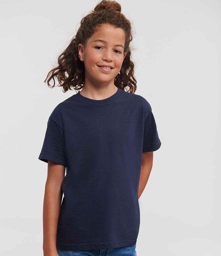 Russell Athletic 180B Kids Classic Ringspun T-Shirt in French Navy