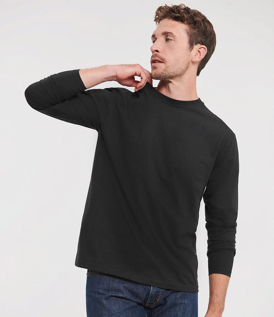 Russell Athletic 180L Classic Long Sleeve T-Shirt in Black