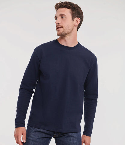 Russell Athletic 180L Classic Long Sleeve T-Shirt in French Navy