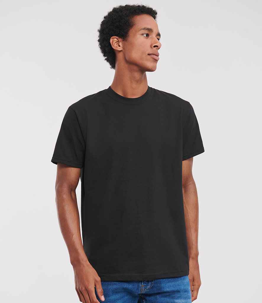Russell Athletic 180M Classic Ringspun T-Shirt in Black