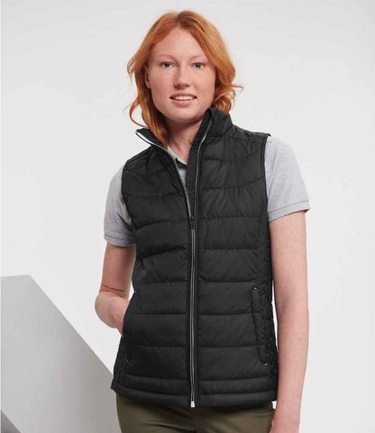 Russell Athletic 441F Russell Athletic Ladies Nano Padded Bodywarmer in Black