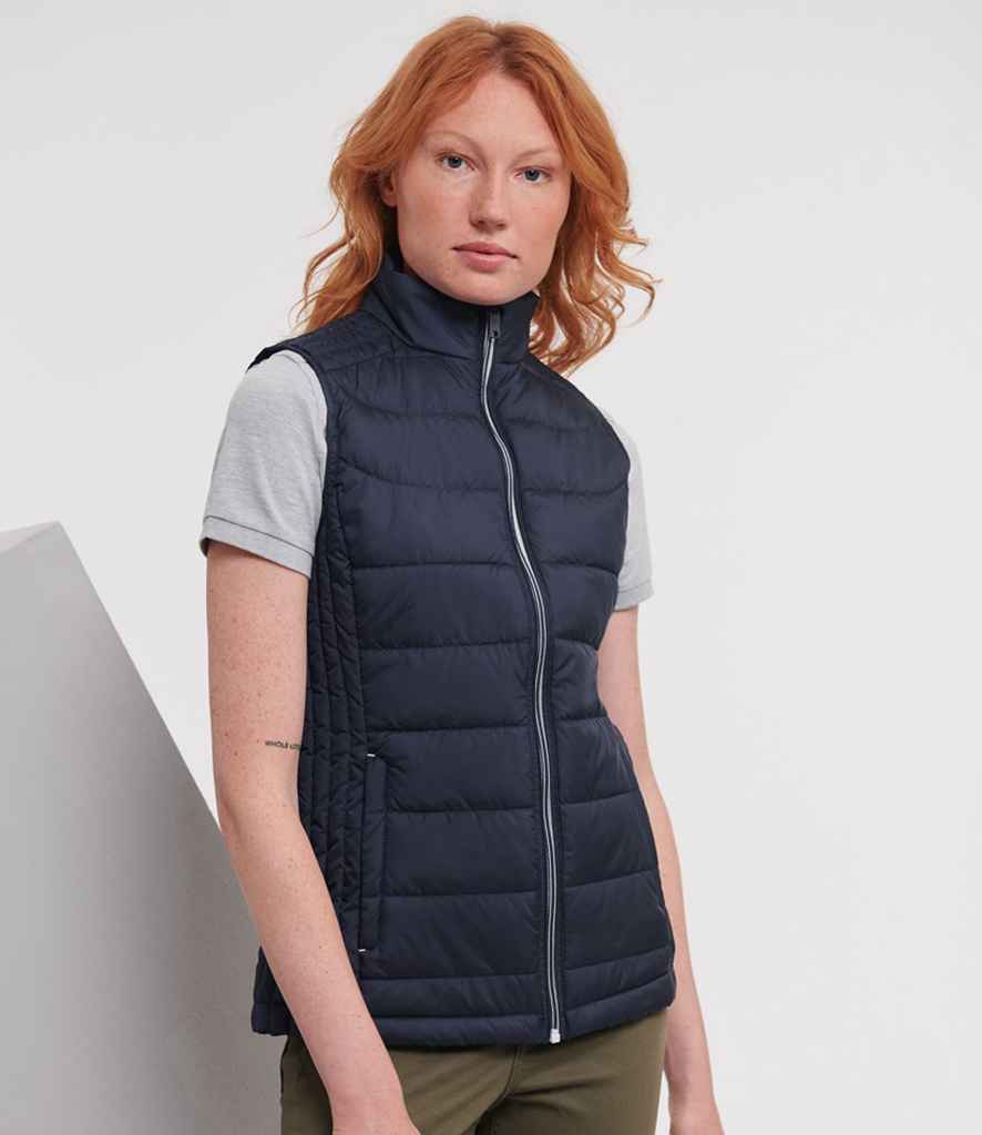 Russell Athletic 441F Russell Athletic Ladies Nano Padded Bodywarmer in French Navy