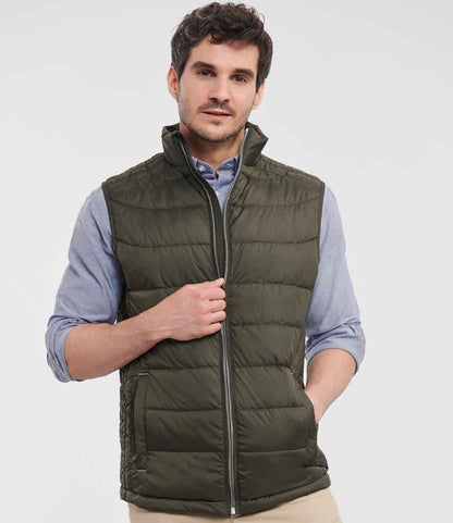Russell Athletic 441M Russell Athletic Nano Padded Bodywarmer in Dark Olive