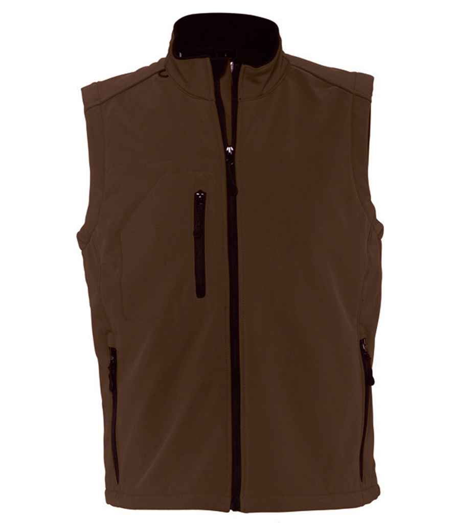 SOLS 46601 SOL'S Rallye Soft Shell Bodywarmer in Dark Chocolate