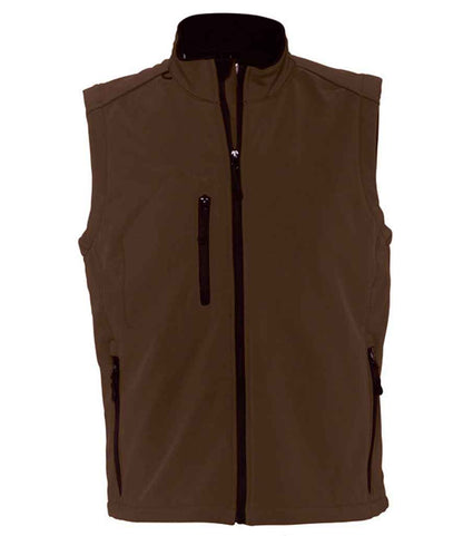 SOLS 46601 SOL'S Rallye Soft Shell Bodywarmer in Dark Chocolate
