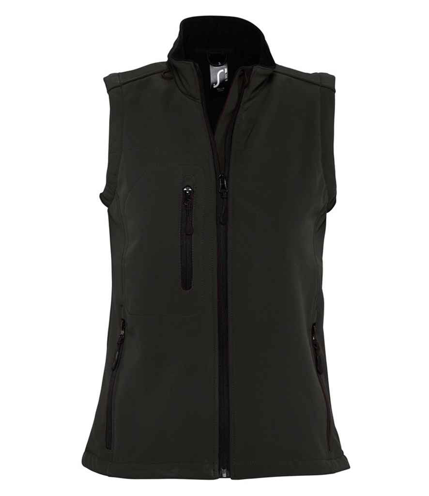 SOLS 46801 SOL'S Ladies Rallye Soft Shell Bodywarmer in Black
